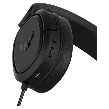 Игровые наушники ASUS Gaming Headset TUF Gaming H1 Wireless for PC, PS5, Nintendo Switch, featuring 7.1 surround sound, Driver 40mm Neodymium, Headphone: 20 ~ 20000 Hz, Sensitivity microphone: -45 dB, 2.4GHz USB & USB Type-C BFR