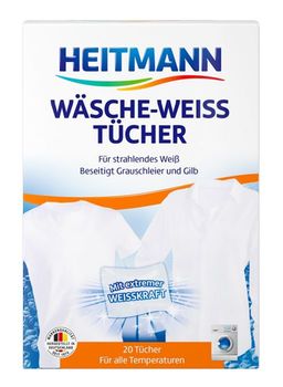 Servetele pentru inalbire rufe Albe, HEITMANN, 20 buc 