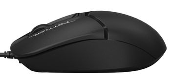 Mouse A4Tech FM12S Silent, Optical, 1000 dpi, 3 buttons, Ambidextrous, 4-Way Wheel, Black, USB 