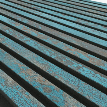 Riflaj decorativ din lemn Akupanel Blue Oxide 