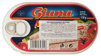 Macrou file in sos tomat Giana 170 gr 