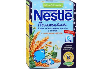 купить Nestle каша Помогайка 5 злаков безмолочная с липовым цветом, 6+мес. 200г в Кишинёве 