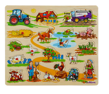 cumpără Puzzle-lemn  3-asaort. 10 el, 30x20 cm. Eichhorn 5451 în Chișinău 