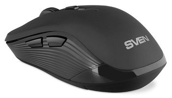 Wireless Mouse SVEN RX-560SW, Silent, Optical, 800-1600 dpi, 6 buttons, Ergonomic, 1xAA, Black 