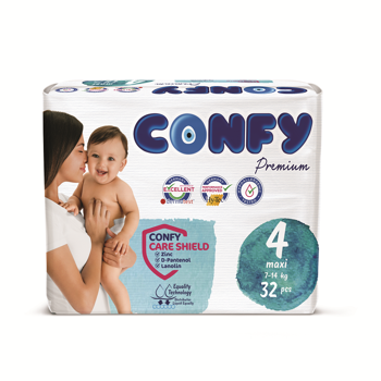 Подгузники детские Confy Premium ECO №4 MAXI (7-14 кг), 32 шт. 