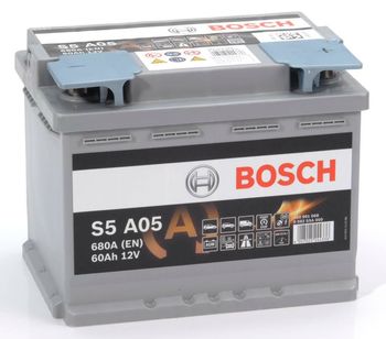 Bosch S5 AGM 12V 60Ah 680EN 242x175x190 -/+ 