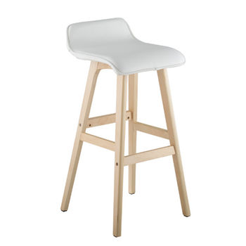 купить Деревянный стул с мягким белым сиденьем, 740x480x390 мм в Кишинёве 