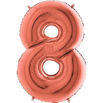 Цифра "8" с Гелием - Розовое Золото 
