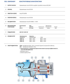 купить Насос самовсасывающий H=8 м 0,5 кВт JCRm/1A-N (насосная станция)  PEDROLLO в Кишинёве 