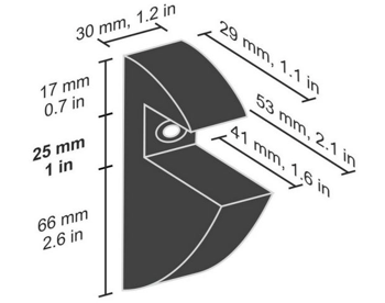 cumpără Set de suporturi de clemă pentru montarea rafturilor CLIP Maxi 25 mm, argintiu în Chișinău 