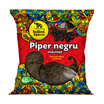 Piper negru măcinat Indian Spices, 40g 