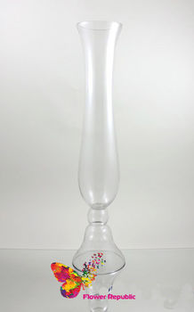 Vaza din sticla transporenta - H 80 cm 