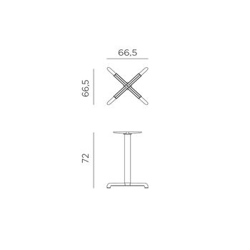 Picior (baza) de masa aluminiu Nardi BASE CALICE ALU vern. tortora 52659.00.000