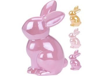 Сувенир пасхальный "Кролик блестящий" 19cm, 3 цвета, керамик 