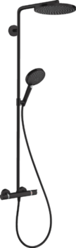 Душевая система hansgrohe Raindance Select S Showerpipe 240 1jet PowderRain с термостатом, Black Matt 