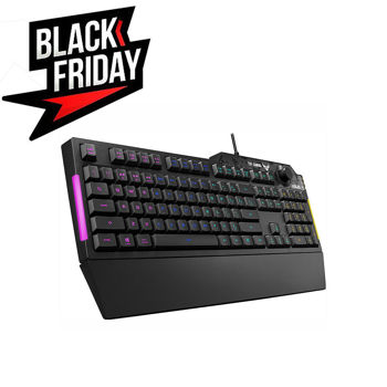 Tastatura  ASUS TUF Gaming K1 RGB keyboard with Volume knob, spill-resistance, 5-zone RGB, side light bar and Armoury Crate, gamer 90MP01X0-BKRA00 (tastatura/клавиатура) BFR