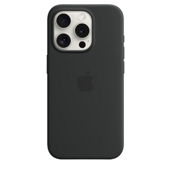 iPhone 15 Pro Silicone Case with MagSafe - Black 