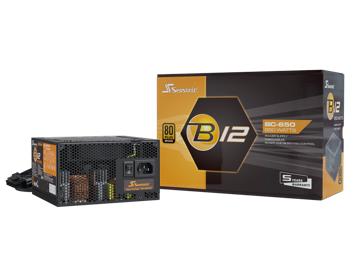 Power Supply ATX 650W Seasonic B12 BC-650 80+ Bronze, 120mm fan, S2FC, Flat black cables 