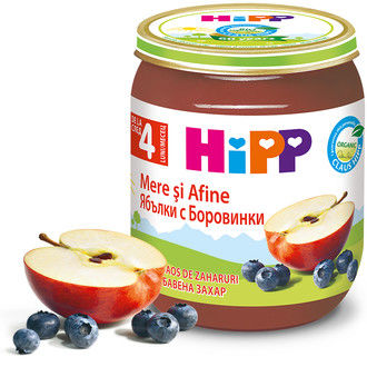 купить Hipp пюре яблоки и черника 4+мес. 125г в Кишинёве 