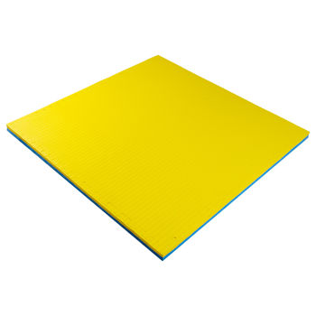 Татами мат Eva Puzzle 1x1 м, 4 см, 80 кг/м3 inSPORTline Malmeida 25287-1 yellow-blue (9387) 