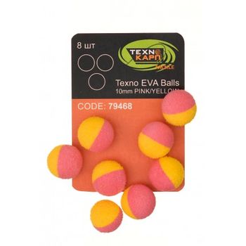 Texno EVA Balls 10mm pink/yellow cutie/8buc 