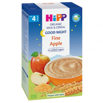 купить Hipp каша Спокойной ночи рисово-пшеничная молочная с яблоком, 4+мес. 250г в Кишинёве 