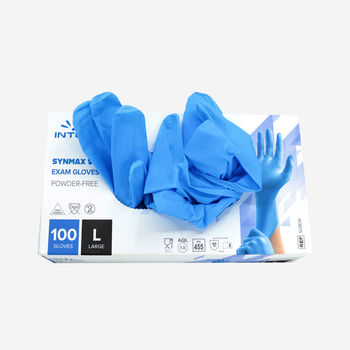 ПЕРЧАТКИ SYNTHETIC, размер L, BLUE, 100шт, BM 