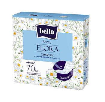Ежедневные прокладки Bella Flora Chamomile, 70 шт. 