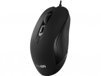купить Mouse SVEN RX-140, Optical, 800-1600 dpi, 4 buttons, Ambidextrous, Soft Touch, Black, USB в Кишинёве 