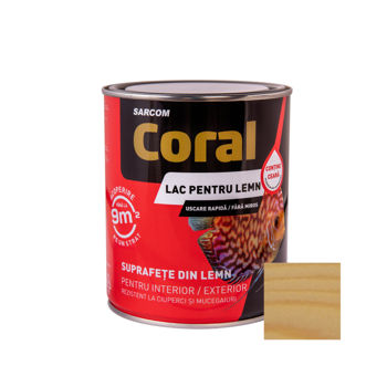 CORAL Lac pentru Lemn pe Baza de Apa 0,75 L, Incolor 