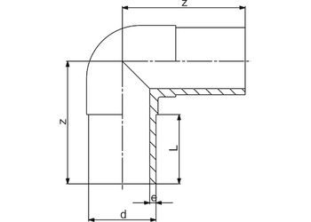 купить Угол 90° D.110 PE100 SDR11 PEHD/PN16  +GF+ в Кишинёве 