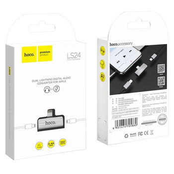 Hoco LS24 Dual lightning digital audio converter for Apple 