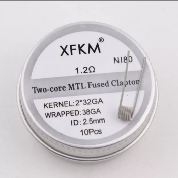 XFKM Coil - MTL fused clapton - Ni80 - (1.2_ohm) - 10pcs 