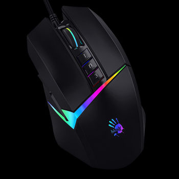 Gaming Mouse Bloody W70 Max, Optical, 100-10000 dpi, 9 buttons, RGB, Macro, Ergonomic, USB 