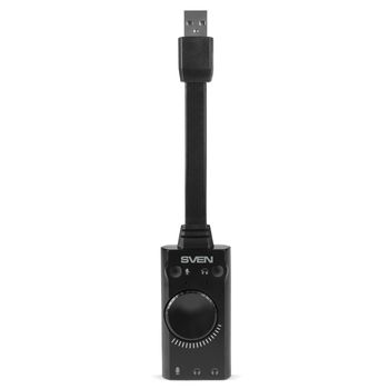 Gaming Headset SVEN AP-U990MV, 50mm drivers, 20-20000Hz, 32 Ohm, 105dB, 401g., 3.5mm/USB, Black/Red 