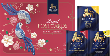 Чай Richard "ROYAL POSTCARDS TEA ASSORTMENT" ассорти 17,1 гр 