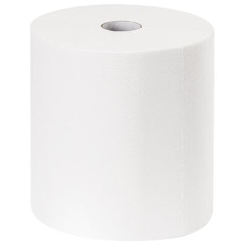 Бумажные полотенца белые 1 слой 300 м 