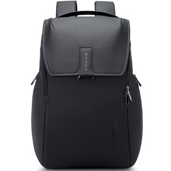 cumpără Rucsac unisex BANGE BG2581 cu clapă magnetică din poliester, negru în Chișinău 