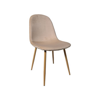 Scaun DC 6001 carcasa culoarea lemn, velour capucino nr. 5 