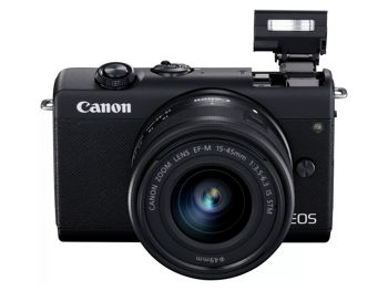DC Canon EOS M200, Black & EF-M 15-45mm f/3.5-6.3 IS STM KIT (Streaming Kit) 