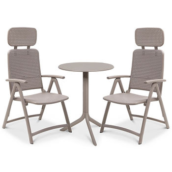 Комплект садовой мебели стол Nardi SPRITZ + 2 кресла ACQUAMARINA
