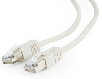 10m,  FTP Patch Cord  Gray, PP22-10M, Cat.5E, Cablexpert, molded strain relief 50u" plugs 