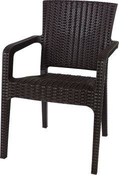 Scaun CT 022 Lilyum rattan cafeniu intunecat 