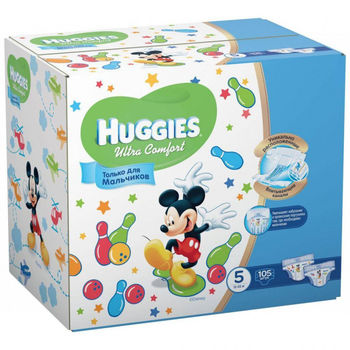 cumpără Huggies scutece Ultra Comfort Disney Box pentru baieței 5, 12-22 kg, 105 buc. în Chișinău 