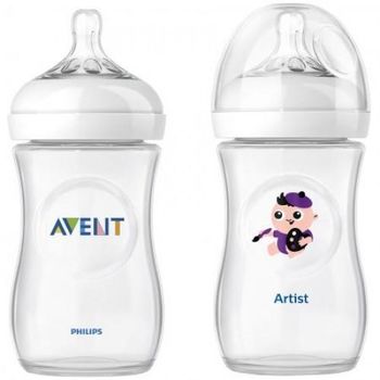 купить Philips Avent бутылочка пластиковая Natural Boss, 2*260мл в Кишинёве 