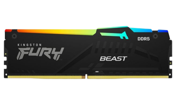 16GB DDR5-5200MHz  Kingston FURY Beast RGB (KF552C40BBA-16), CL40-40-40, 1.25V, Intel XMP 3.0, Black 
