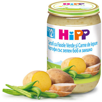 купить Пюре Hipp молодой картофель с зеленой фасолью и кроликом 220г с 1 года в Кишинёве 