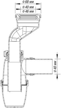 купить Сифон для писсуара D. 1.1/4" x 40 с манжетой 40/46 и гибкой трубой 40/50  ОРИО в Кишинёве 