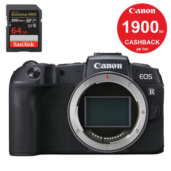 Canon RP body + CASHBACK 1900 lei + Sandisk SDXC 64Gb 200Mb/s 
