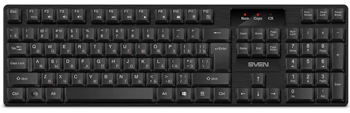 Tastatură SVEN KB-C2300W, Fără fir, Negru 